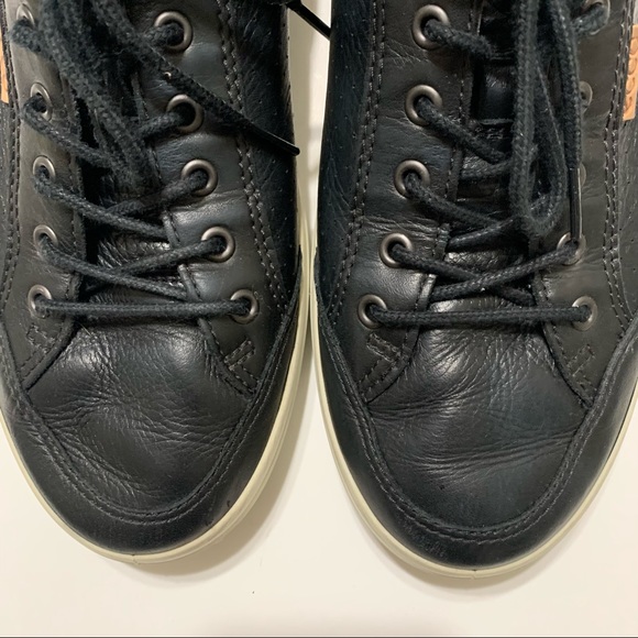 ECCO Soft 7 Black Leather Men’s Size 9 (43 EU)  Casual Sneakers - Picture 8 of 11